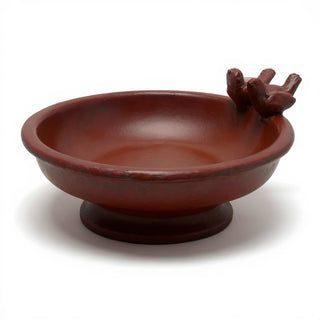 Finch Birdbath — Rust finish