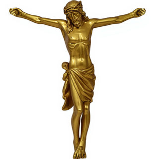 Great Oak Crucifix - 37-inch — Antique Gold finish