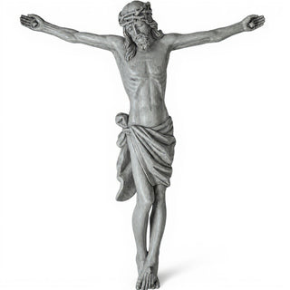 Great Oak Crucifix - 37-inch — Limestone finish