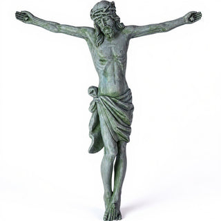 Great Oak Crucifix - 37-inch — Mossy Green finish