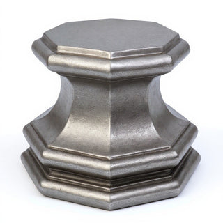 Eight Sided Base — Aged Silver finish