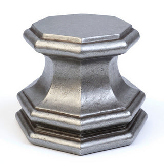 Eight Sided Base — Antique Silver finish
