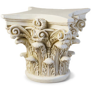Corinthian Capital — Antique White finish