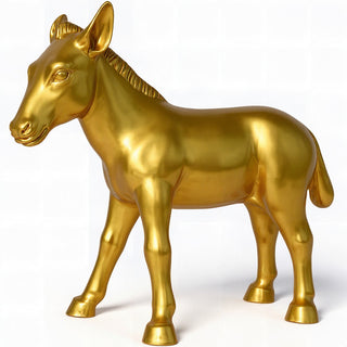 Donkey Statue — Deep Gold finish