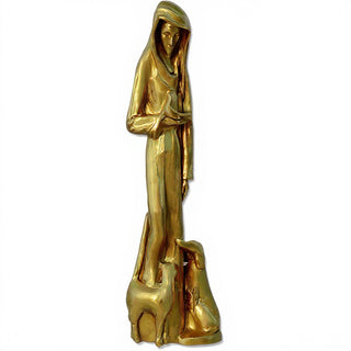 Saint Francis of Assisi Statue - 38-inch — Antique Gold finish