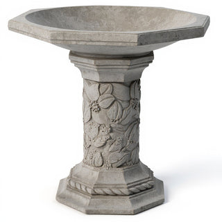 Turner Birdbath - 21-inch — Antique Stone finish
