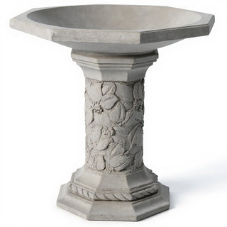 Turner Birdbath - 21-inch — Limestone finish