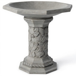 Turner Birdbath - 21-inch — Old Stone finish
