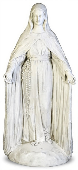 Mary Of The Rosary with Lace Statue - 49-inch