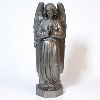 Omar Angel Statue - 40-inch — Aged Silver finish