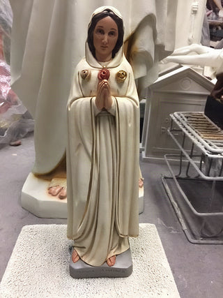 Maria Rosa Mystica 19 X 7 X Statue - 19-inch - Realistic Color - Hand-Painted
