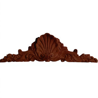 Scallop Over Door Architectural Accent — Rust finish