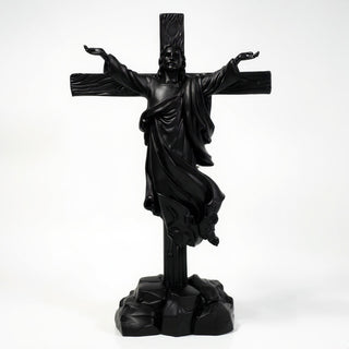 Risen Christ Cross - 49-inch — Flat Black finish
