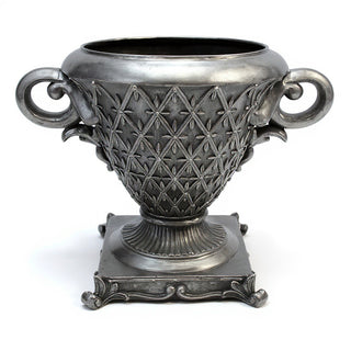 Crimson Urn Planter — Antique Silver finish