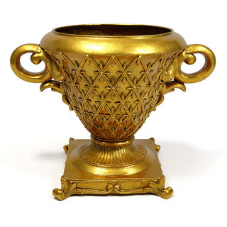 Crimson Urn Planter — Deep Gold finish