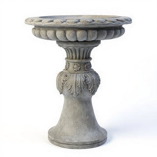 Acanthus Birdbath - 18-inch — Old Stone finish