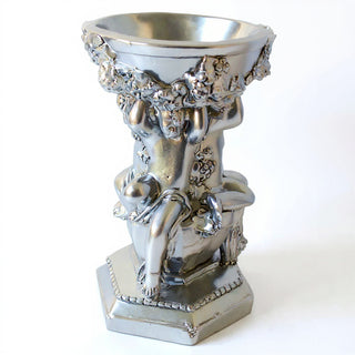 Capri Cherubs Bowl Planter - 16-inch — Silver finish