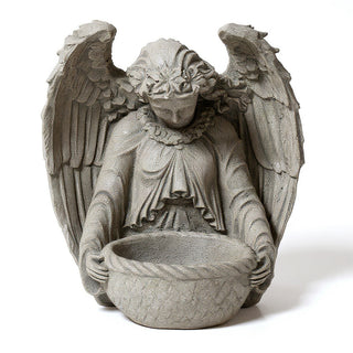 Garden Angel Statue - 14.5-inch — Antique Stone finish