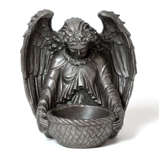 Garden Angel Statue - 14.5-inch — Antique Silver finish