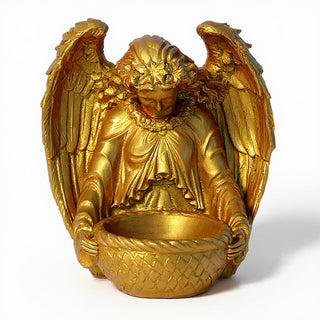 Garden Angel Statue - 14.5-inch — Deep Gold finish