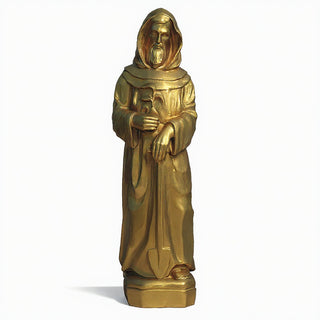 Saint Fiacre Statue - 28.5-inch — Antique Gold finish