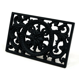 Scroll Work Frame Wall Plaque — Flat Black finish