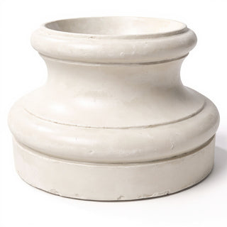 Baroque Cap Base — Antique White finish