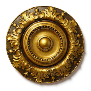 Americo Medallion Wall Plaque — Antique Gold finish