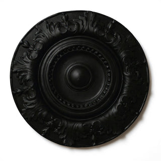 Americo Medallion Wall Plaque — Flat Black finish