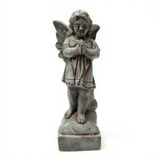 Angel in Prayer Statue - 19-inch — Antique Stone finish