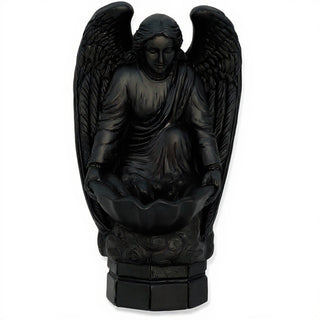 Fegana Angel Statue - 18-inch — Flat Black finish