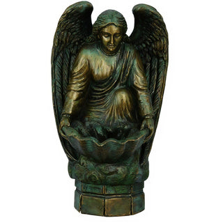 Fegana Angel Statue - 18-inch — Green Bronze finish