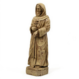 Saint Fiacre Statue - 24.5-inch — Gothic Stone finish