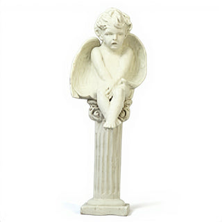 Meditation Cherub Statue - 12-inch — Antique White finish
