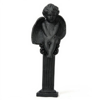 Meditation Cherub Statue - 12-inch — Dusted Black finish