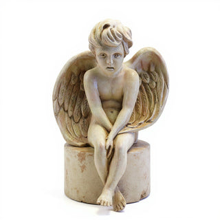 Meditation Cherub Statue - 24-inch — Museum Terracotta finish