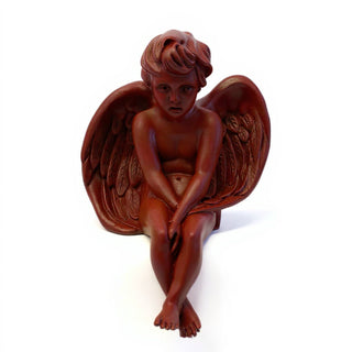 Meditation Cherub Statue - 24-inch — Rust finish