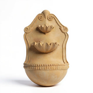 Double Shell Wall Fountain - 24-inch — Dusted Sand finish