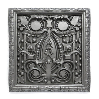 Sullivan Framed Frieze Wall Plaque - 25-inch — Aged Silver finish