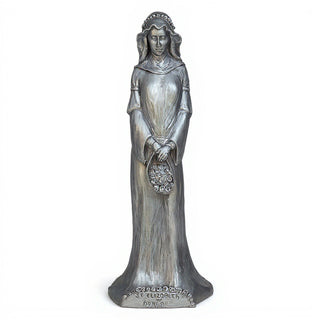 Saint Elizabeth of Hungary Statue - 25-inch — Aged Silver finish