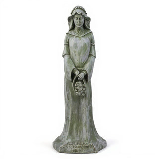 Saint Elizabeth of Hungary Statue - 25-inch — Mossy Green finish