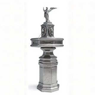 Saint Michael the Archangel Fountain — Antique Silver finish