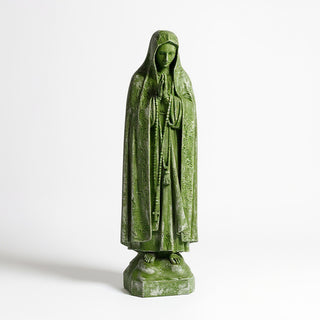 Our Lady of Fatima Statue - 36-inch — Mossy Green finish