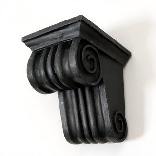 Scroll Drapery Bracket Wall Bracket - 6-inch — Dusted Black finish