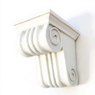 Scroll Drapery Bracket Wall Bracket - 6-inch — Flat White finish