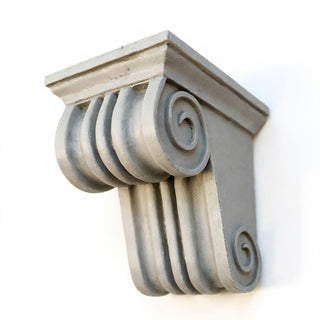 Scroll Drapery Bracket Wall Bracket - 6-inch — Limestone finish