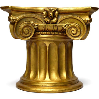 Colossal Ionic Table Base — Antique Gold finish
