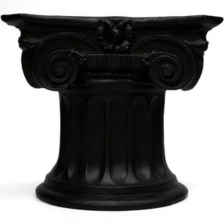 Colossal Ionic Table Base — Flat Black finish