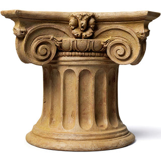 Colossal Ionic Table Base — Gothic Stone finish