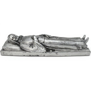 Saint Frances Xavier Cabrini in Repose Statue — Antique Silver finish